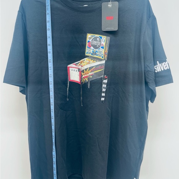 Levi’s Silvertab Men’s Relaxed Pinball Black T-Shirt Size L New - Picture 5 of 9